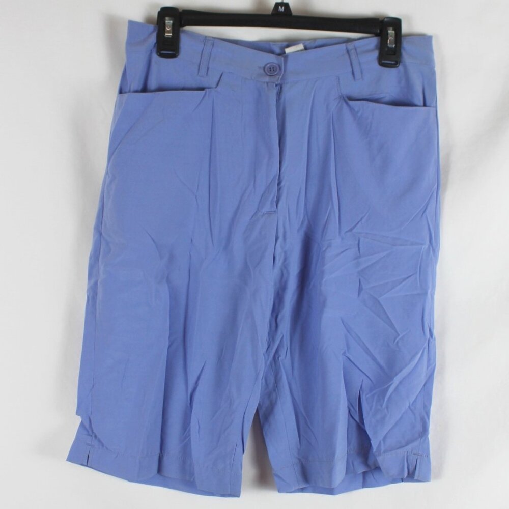 NWT LINE UP GOLF Chino Shorts Woman Size 8 Petites Blue Pockets Lightweight NWT